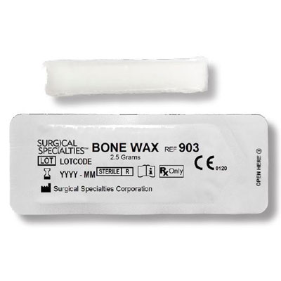 Look White Bone Wax, 12 - 2.5 g units of wax. Controls bleeding on bone surfaces in Thoracic
