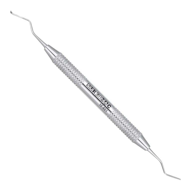 Air Series #1 Buccal-Lingual Quetin Double-Ended Stainless Steel Furcation Curette, w/Knurled