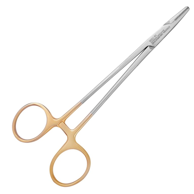 Air Series 6" Stainless Steel Crile-Wood Needle Holder, 15cm, 1/Pk. Needle holder with fine
