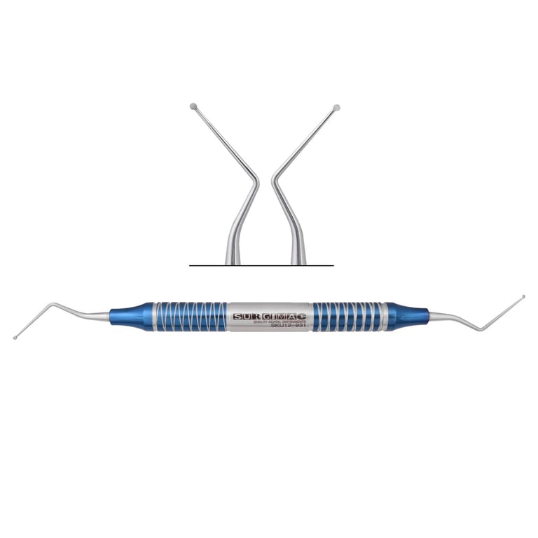 Air Series #31LS Spoon Excavator, Double-Ended, Blue, Stainless Steel, 1/Pk