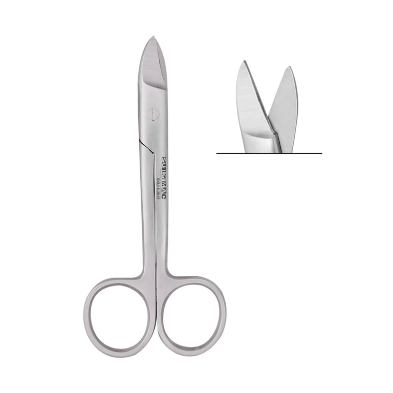 Air Series 4.25" Curved Crown & Collar Scissors, Stainless Steel, 1/Pk