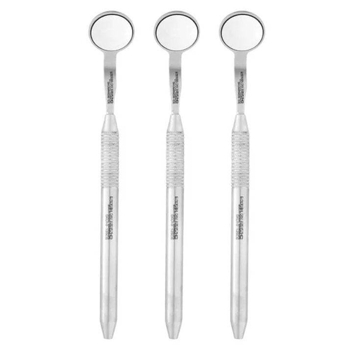 Air Series Double-Sided Cone Socket Mirrors Handle, Size 5, 3/Pk. Stainless steel. Offers clear
