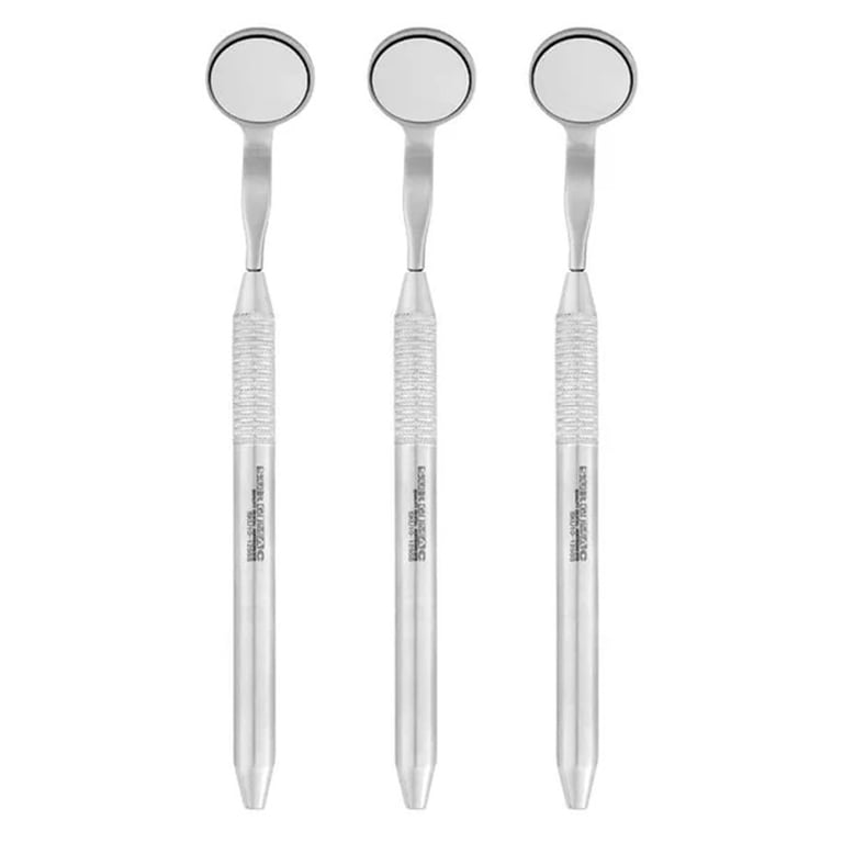 Air Series Double-Sided Simple Stem Mirrors Handle, Size 5, 3/Pk. Stainless steel. Offers clear