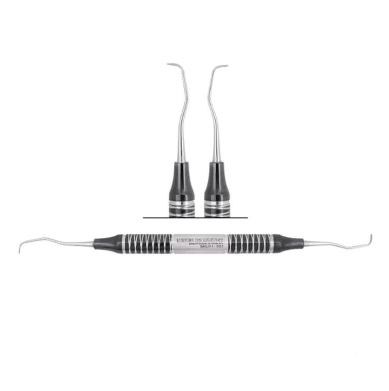 Air Series Gracey Curette #1/2, Double Ended, Black Handle, 1/Pk. A dental instrument