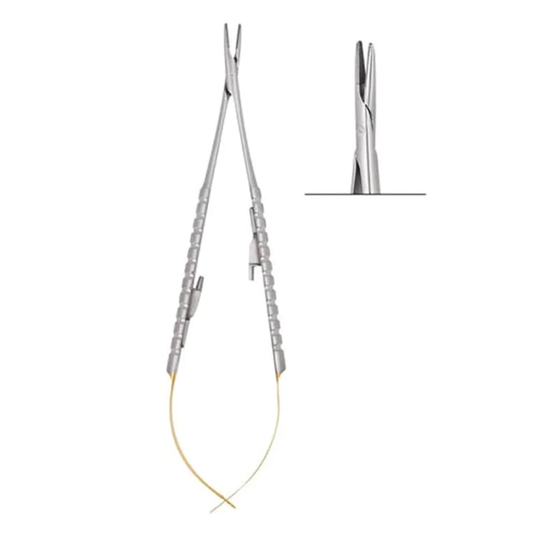 Air Series 5.5" Castroviejo Needle Holder, TC, Straight, 1/Pk. Surgical instrument with straight