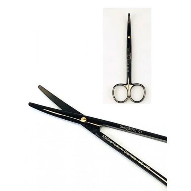 Black Series Metzenbaum Surgical Scissors, Black Titanium Coating, 1/pk. Designed for delicate