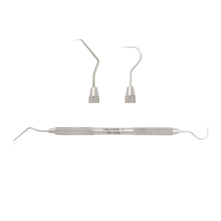 Eco Series #17/23 Stainless Steel Double-End Explorer, 1/Pk. Designed for detecting cavities