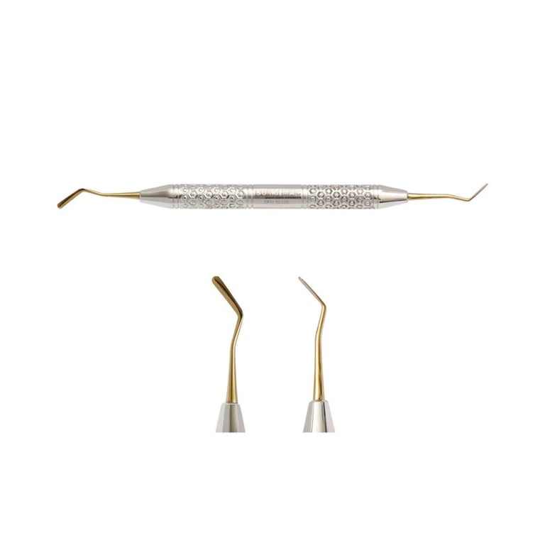 Hexa Series Plastic Filling Instrument, Gold Tips, 1/Pk. Stainless steel, composite & plastic
