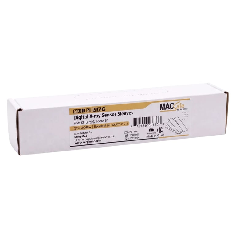 MacSafe 1-5/8" x 8" Digital Sensor Sleeve, Size #2 Large, 500/Bx. Slides over the sensor and its
