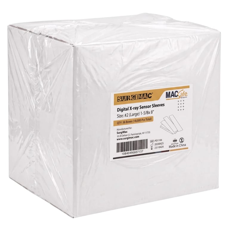 MacSafe 1-5/8" x 8" Digital Sensor Sleeve, Size #2 Large, 500/Bx, Case of 36. Slides over