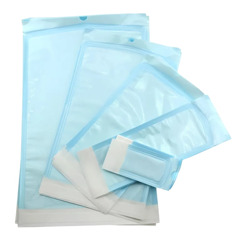 MacSafe 3.5" x 10" Paper/Film Self-Seal Sterilization Pouch, 200/Bx, Case of 10. Seals with its