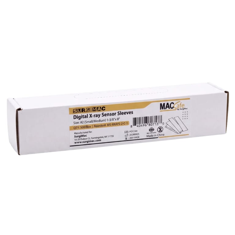 MacSafe 1-3/8" x 8" Digital Sensor Sleeve, Size #1 Small, 500/Bx. Slides over the sensor and its