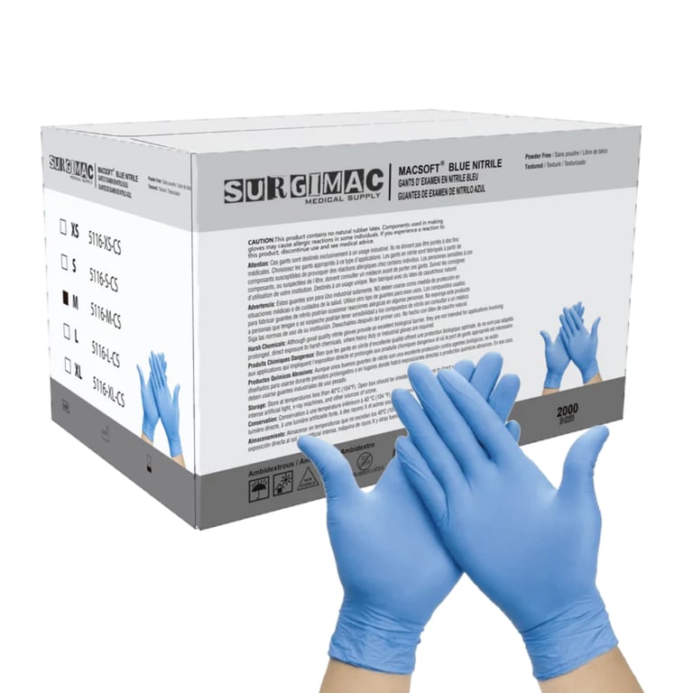 MacSoft Nitrile Powder Free Exam Gloves, Chemo Te