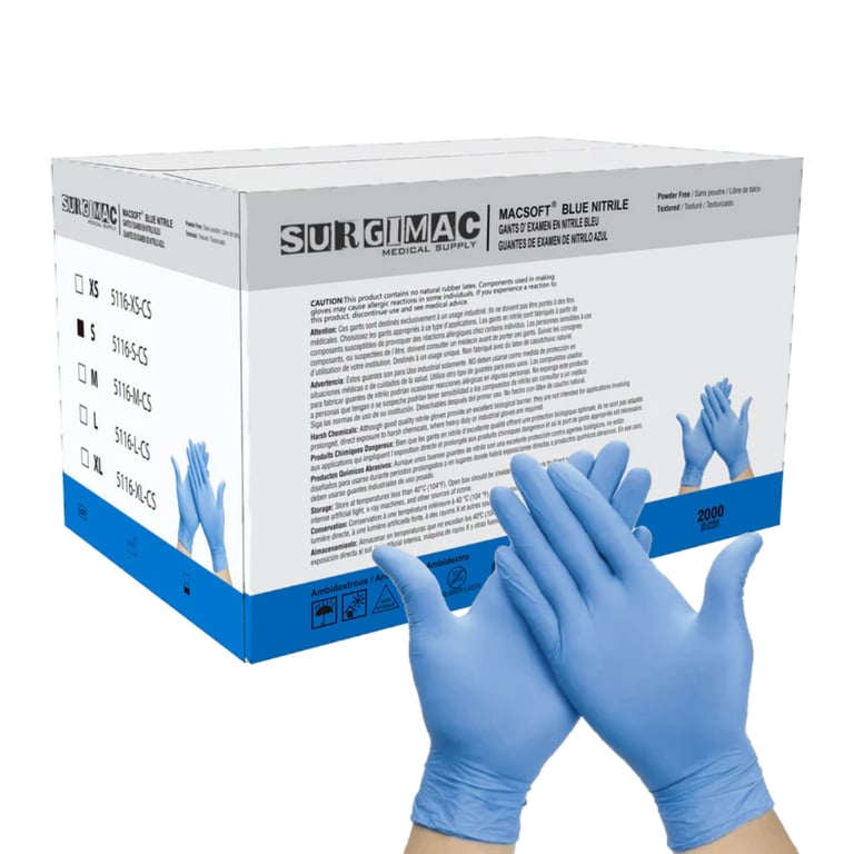 MacSoft Nitrile Powder Free Exam Gloves, Chemo Te