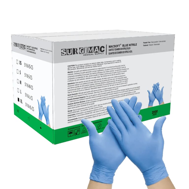 MacSoft Nitrile Powder Free Exam Gloves, Chemo Te