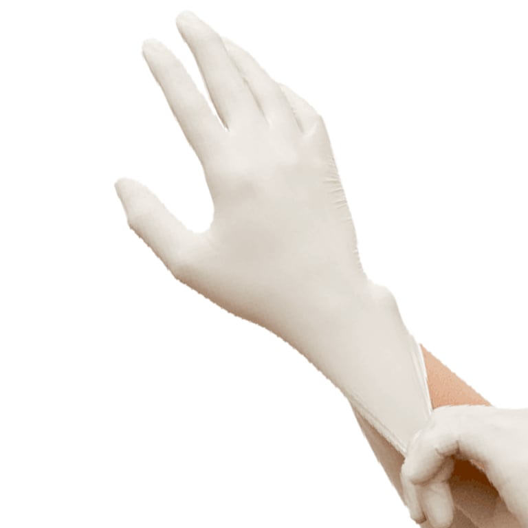 MaxTouch Powder Free Latex Exam Gloves, Extra Small, White, 100/Box. Suitable for a wide range