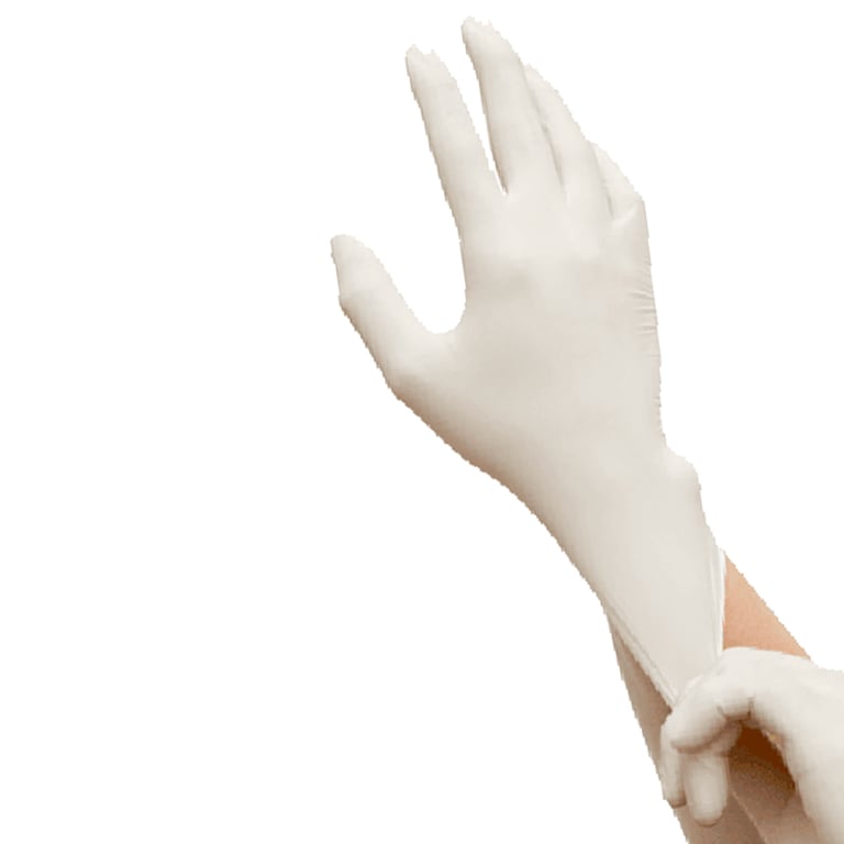 MaxTouch Powder Free Latex Exam Gloves, Medium, White, 100/Box. Suitable for a wide range
