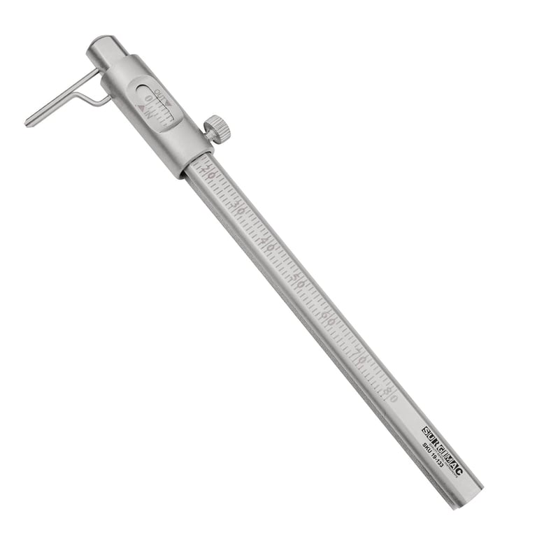Pro Series 0 - 80mm Stainless Steel Micro Boley Gauge, Curved, 1/Pk. Precision measuring