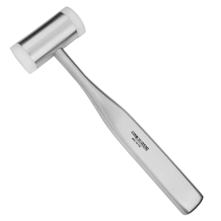 Pro Series 18cm Stainless Steel Surgical Mallet, 1/Pk. Features a Teflon head that absorbs shock