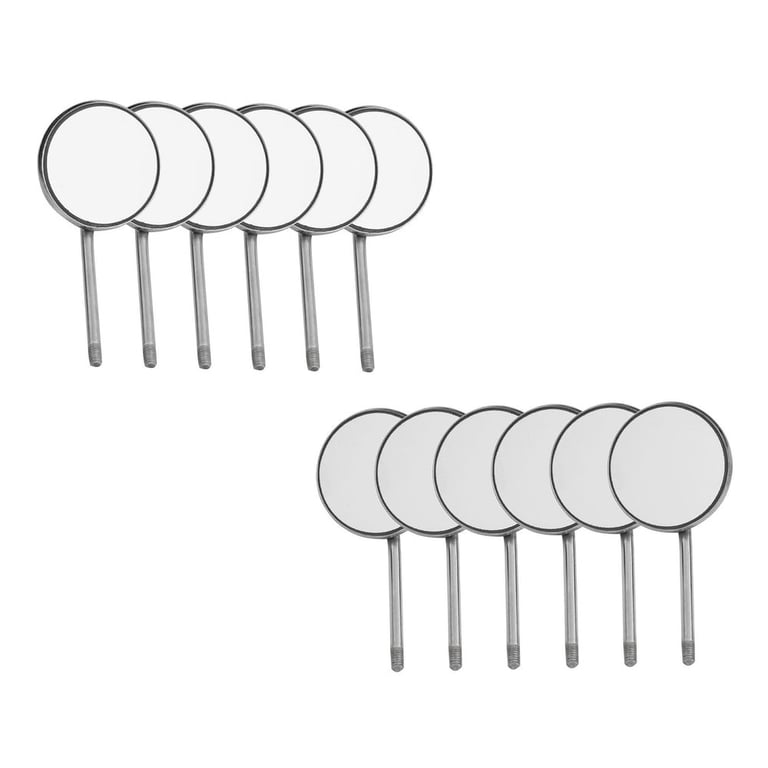 Pro Series #6 Front-Surface Mirror Head, Simple Stem, Stainless Steel, 12/Box. Cone socket