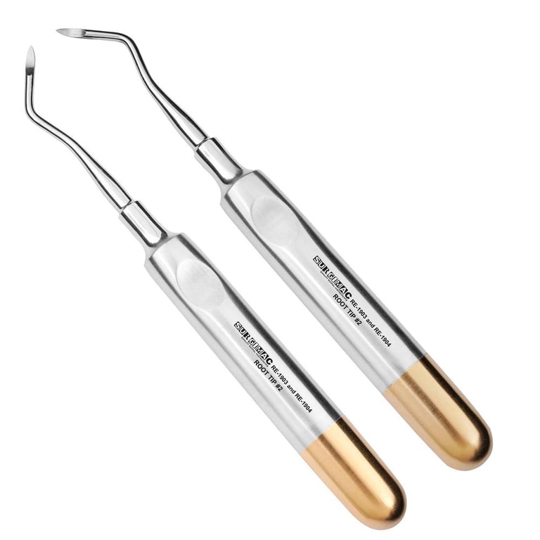 Pro Series Heidbrink Root Tip Pick Elevator Set, Left & Right, Gold, 2/Pk. Designed
