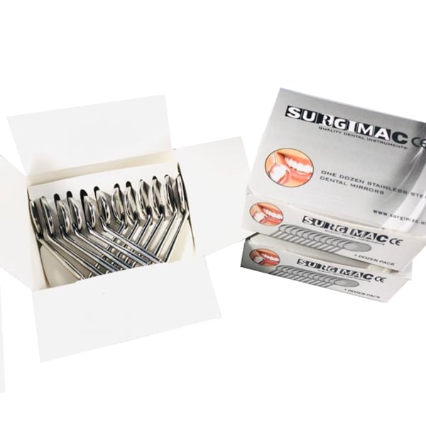 Pro Series #4 Front-Surface Mirror Head, Simple Stem, Stainless Steel, 12/Box. Cone socket