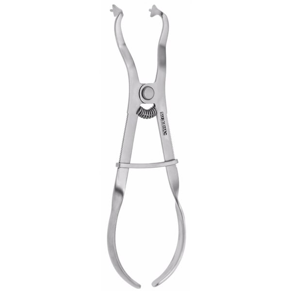 SurgiMac Ivory-Type Rubber Dam Clamp Forceps, 1/Pk. 17cm (6.5") Clamp Placement forceps