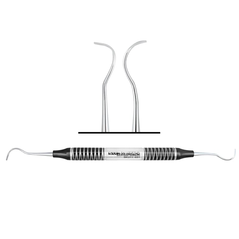 SurgiMac 17/18 McCall Curette with Black Titanium Handle, 1/Pk