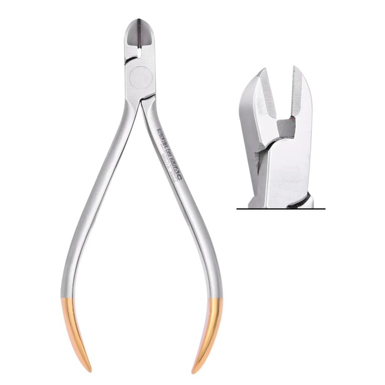 SurgiMac Pin & Ligature Cutter, Gold Handle, TC Tips, 1/Pk. Designed to cut soft wire pins