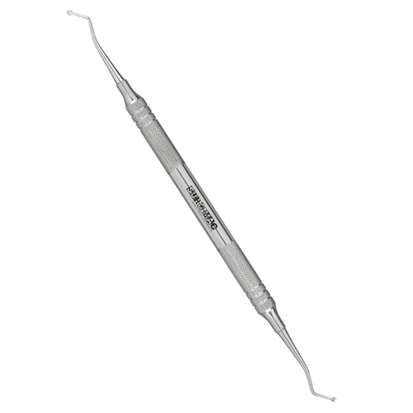 SurgiMac #3 (2mm) Double-Ended Spoon Excavator, 1/Pk. Hollow stainless steel handle