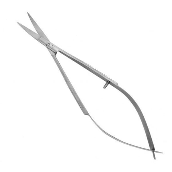 Air Series Castroviejo 4.75" Surgical Scissors, Curved, Stainless Steel, 1/Pk. Blade serration