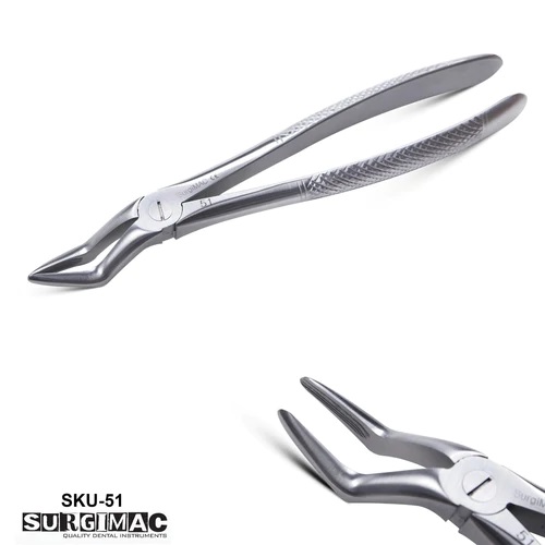 SurgiMac #51 Extracting Forceps for Upper Roots. Stainless Steel, English Pattern
