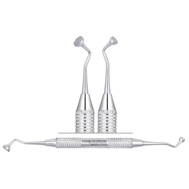 SurgiMac Double Sided 6mm/8mm Serrated Bone Packer, 1/Pk. Standard handle. Made with German
