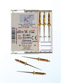 K3 Rotary Files #25, 17 mm, .10 Nickel-Titanium Rotary File. Package of 6 Files