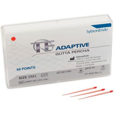 TF Adaptive Gutta Percha - Small, Red SM3 50/Pk. Gutta Percha is made specifically for matching