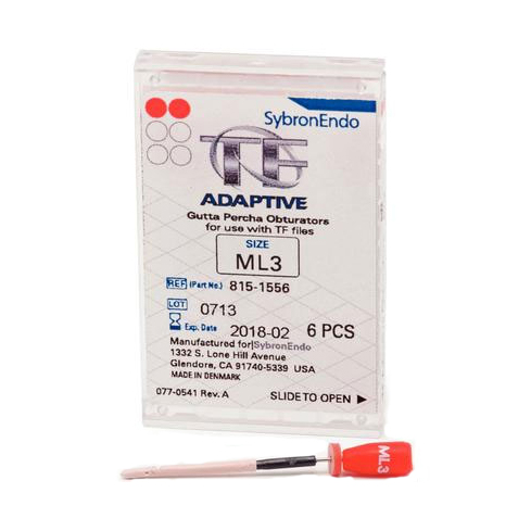 TF Adaptive Obturators - Medium/Large, Red ML3 6/Pk. Help with filling root canals and are