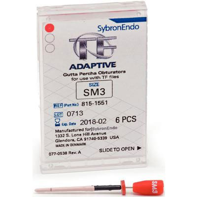 TF Adaptive Obturators - Small, Red SM3 6/Pk. Help with filling root canals and are designed