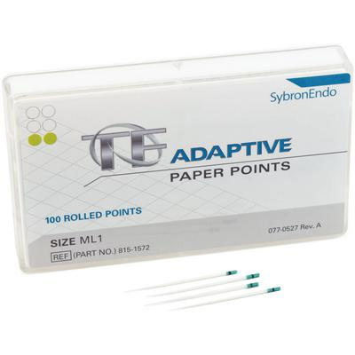 TF Adaptive Paper Points - Medium/Large, Green ML1, 100/Pk. Paper Points is made specifically
