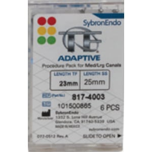 TF Adaptive files - Medium/Large Procedure Pack, 23mm, 6/Box. TF (Twisted File) Adaptive Files are