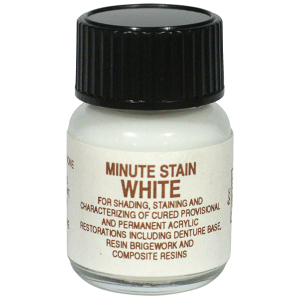Minute Stain Colored Acrylic Liquid, White, 6cc, Single Bottle Net32