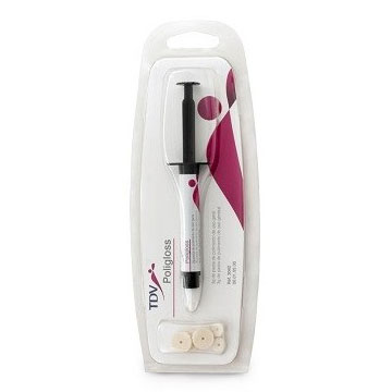 Poligloss Polishing Paste, 3 Gm. Syringe. To be combined with felt wheels or velvety discs, thus