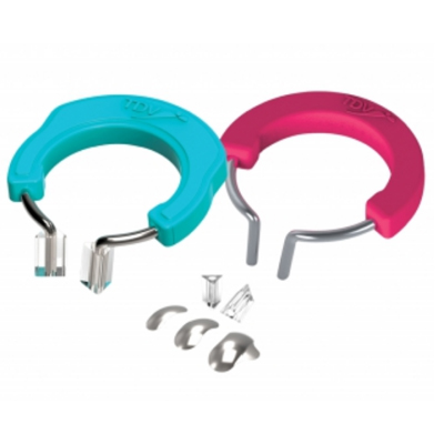 Unimatrix R Matrix System - 50 assorted matrices (stainless steel), 2 rings (hard/blue &