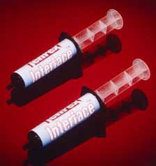 Interface Cavity Liner Syringe, Dentin Shade. Single 10 gram syringe