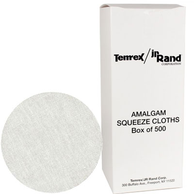JR Rand 3" Round Amalgam Squeeze Cloth, Box of 10