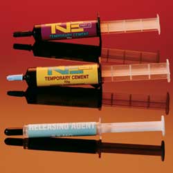 Temrex TNE Non-Eugenol temporary cement with "Two-stage" quick-set feature, package contains: 10