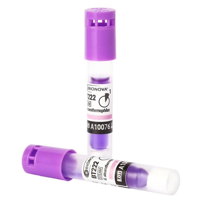 Bionova Biological Indicator, Rapid Fluorescence Readout, 50/Pk. Contains 10 Geobacillus