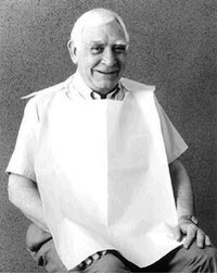 Encore White Thrifty with Ties Adult Patient Bibs, 18" x 32", 2 Ply Tissue/Poly, Case of 300 Bibs