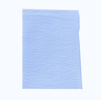 Tidi Choice - Blue Diamond-Embossed Patient Bib (13" x 18") 500/Box. 2-Ply Paper/1-Ply Poly