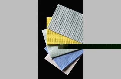 Tidi Blue Plain Rectangle (13" x 18") 3 Ply Paper Patient Bib, Case of 500 bibs