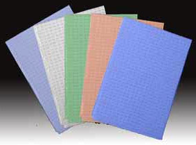 Tidi Patient Bibs BLUE 17" x 18" 3-Ply Paper/1-Ply Poly 500/Cs. Plain Rectangle